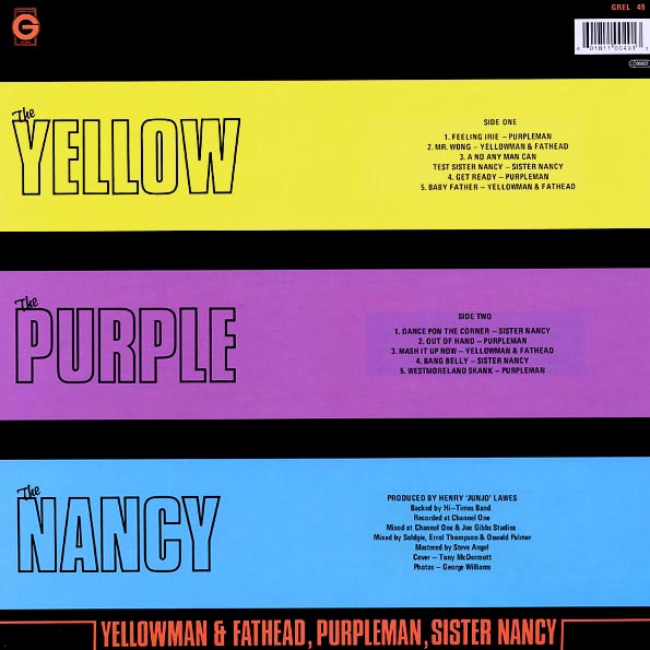 Yellowman, Fathead, Purpleman, Sister Nancy - The Yellow The Purple The Nancy
