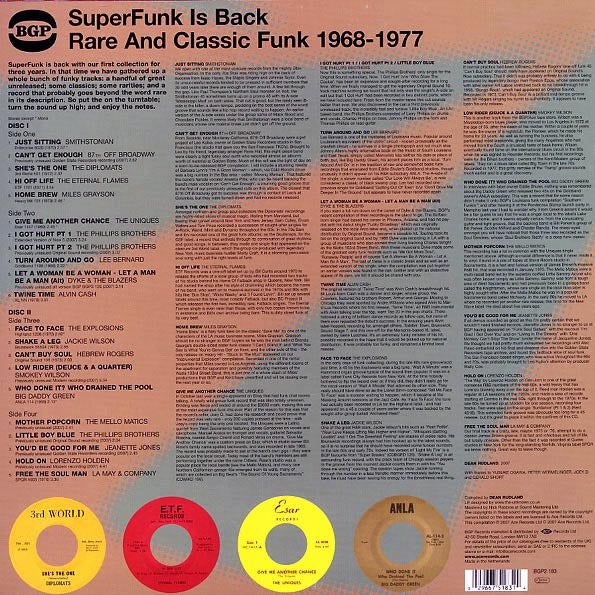 Smokey Wilson, Dyke & The Blazers, The Phillips Brothers, Etc. - Superfunk Is Back: Rare And Classic Funk 1968-1977