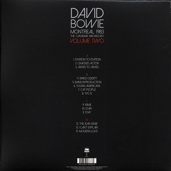 David Bowie - Montreal 1983 Volume 2: The Canadian Broadcast