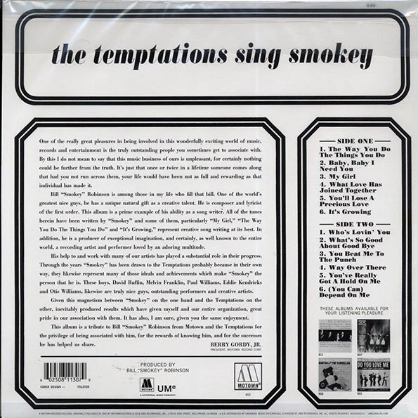 The Temptations - The Temptations Sing Smokey