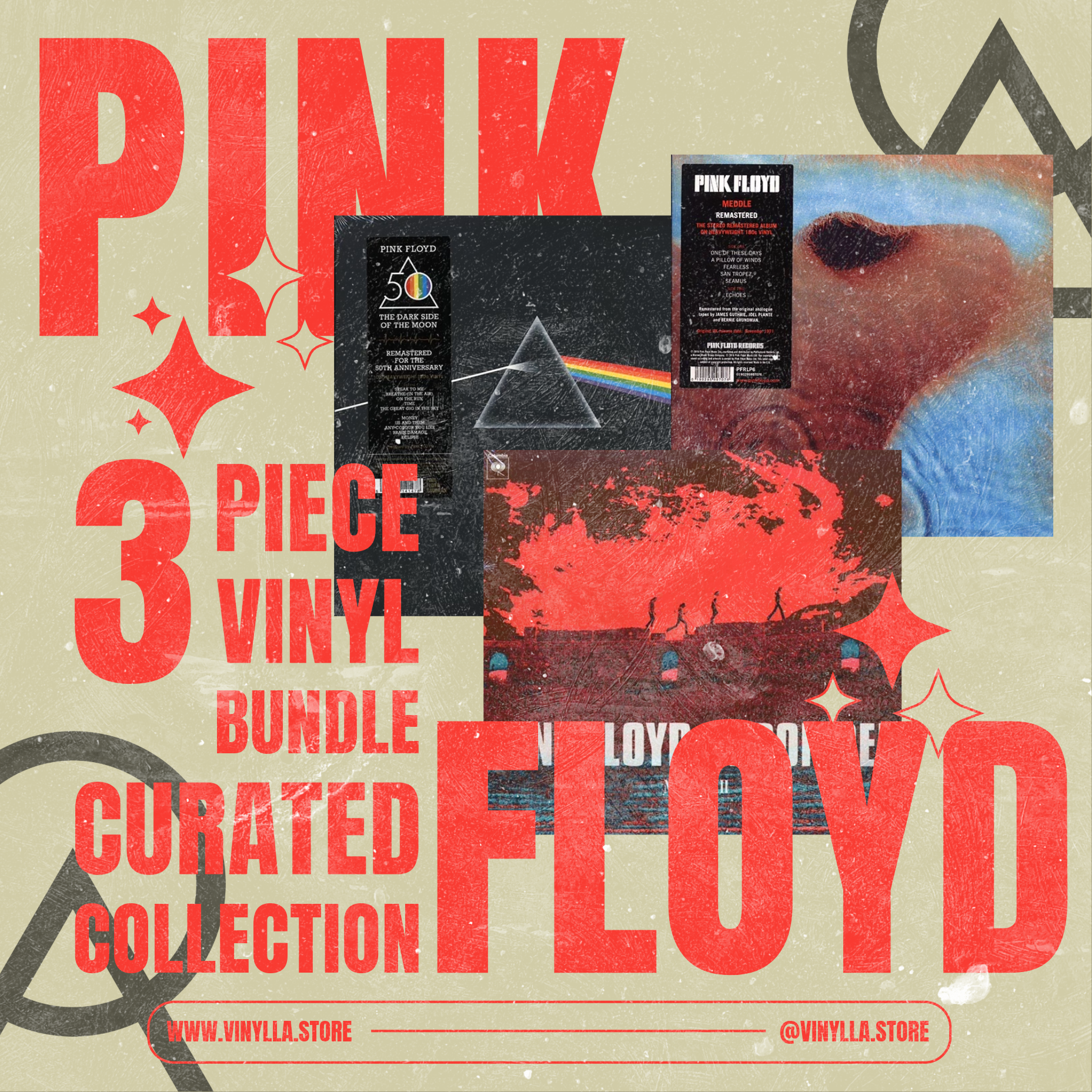 Pink Floyd Essential Masterpieces - 3 Vinyls Curated Collection